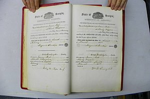 Was GA, Marriages Book B, 1852 - 1860, P 004-005.JPG