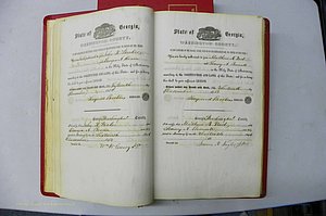 Was GA, Marriages Book B, 1852 - 1860, P 054-055.JPG
