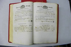 Was GA, Marriages Book B, 1852 - 1860, P 099-100.JPG