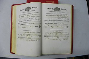 Was GA, Marriages Book B, 1852 - 1860, P 105-106.JPG