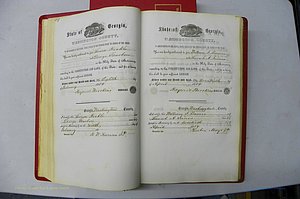 Was GA, Marriages Book B, 1852 - 1860, P 107-108.JPG