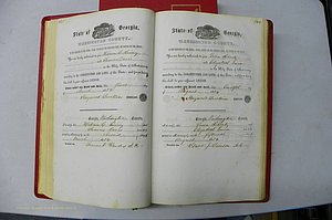 Was GA, Marriages Book B, 1852 - 1860, P 145-146.JPG