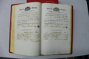 Was GA, Marriages Book B, 1852 - 1860, P 155-156.JPG
