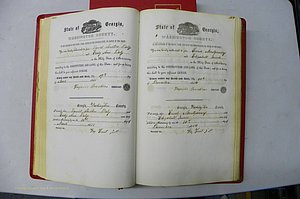Was GA, Marriages Book B, 1852 - 1860, P 163-164.JPG