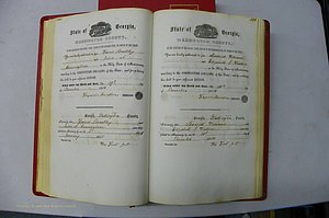 Was GA, Marriages Book B, 1852 - 1860, P 165-166.JPG