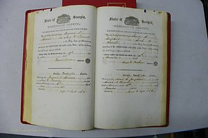 Was GA, Marriages Book B, 1852 - 1860, P 167-168.JPG