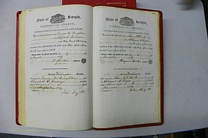 Was GA, Marriages Book B, 1852 - 1860, P 448-449.JPG