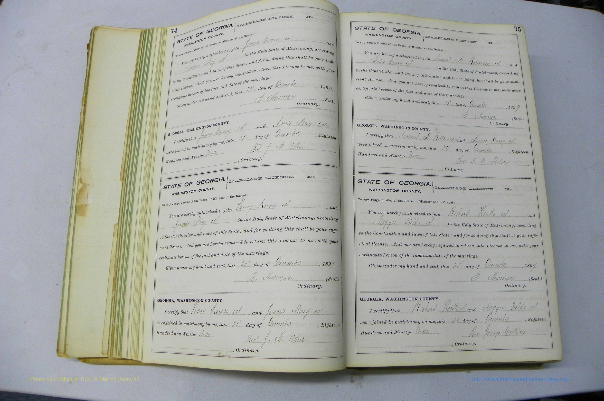 Was GA, Marriages Book I, 1899 - 1903, P 074-075.JPG