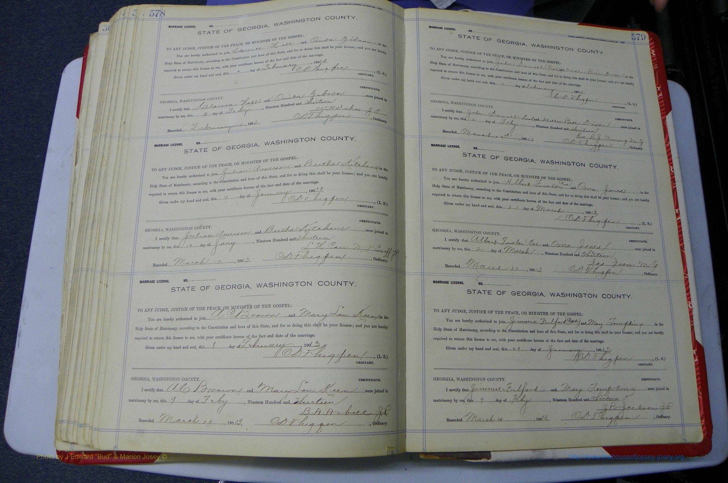 Was GA, Marriages Book K, 1907 - 1913, P 578-579.JPG