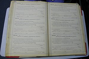 Was GA, Marriages Book K, 1907 - 1913, P 100-101.JPG