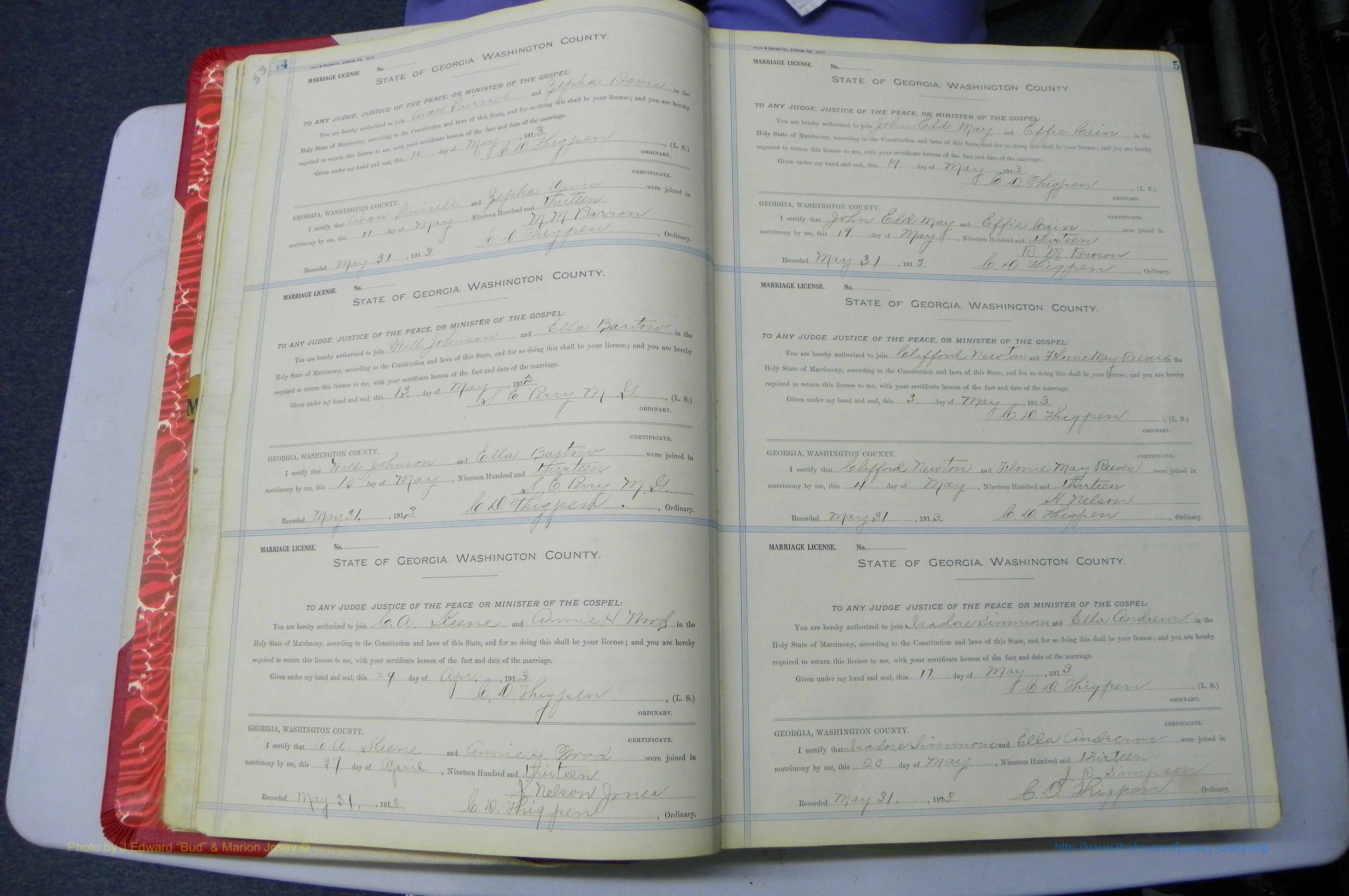 Was GA, Marriages Book L, 1913 - 1917, P 004-005.JPG