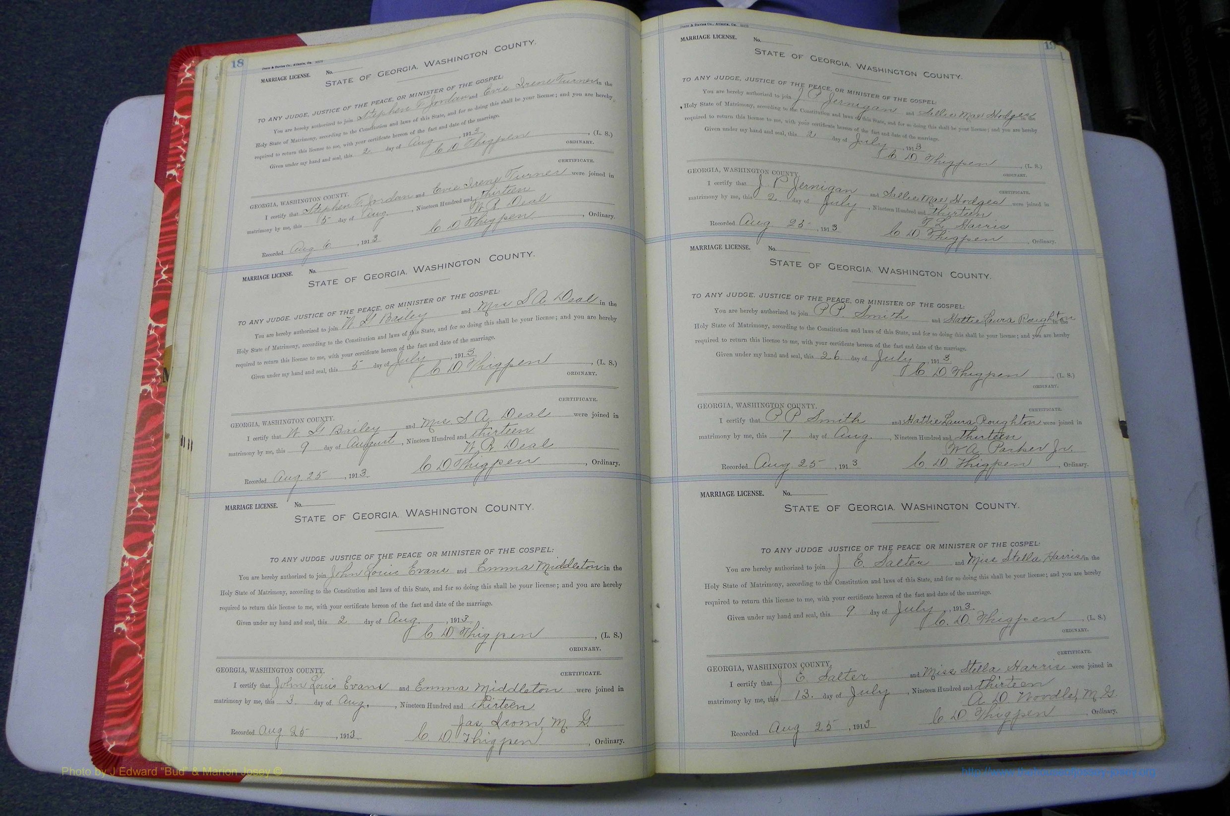 Was GA, Marriages Book L, 1913 - 1917, P 018-019.JPG