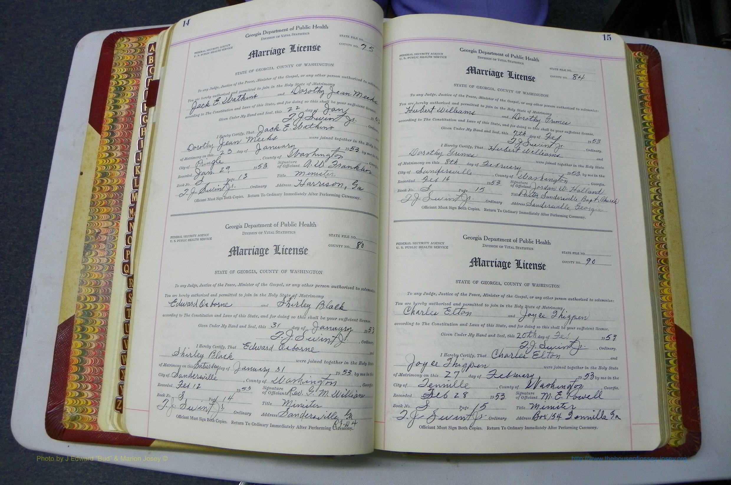 Was GA, Mar. Book S, 1952 - 1966, White, P 014-015.JPG