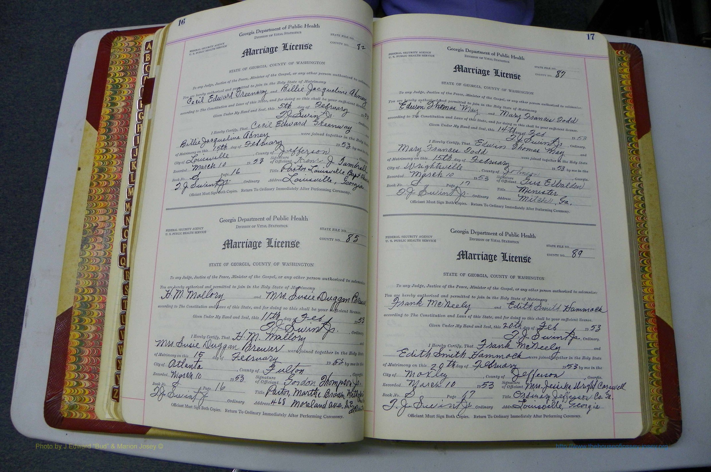 Was GA, Mar. Book S, 1952 - 1966, White, P 016-017.JPG