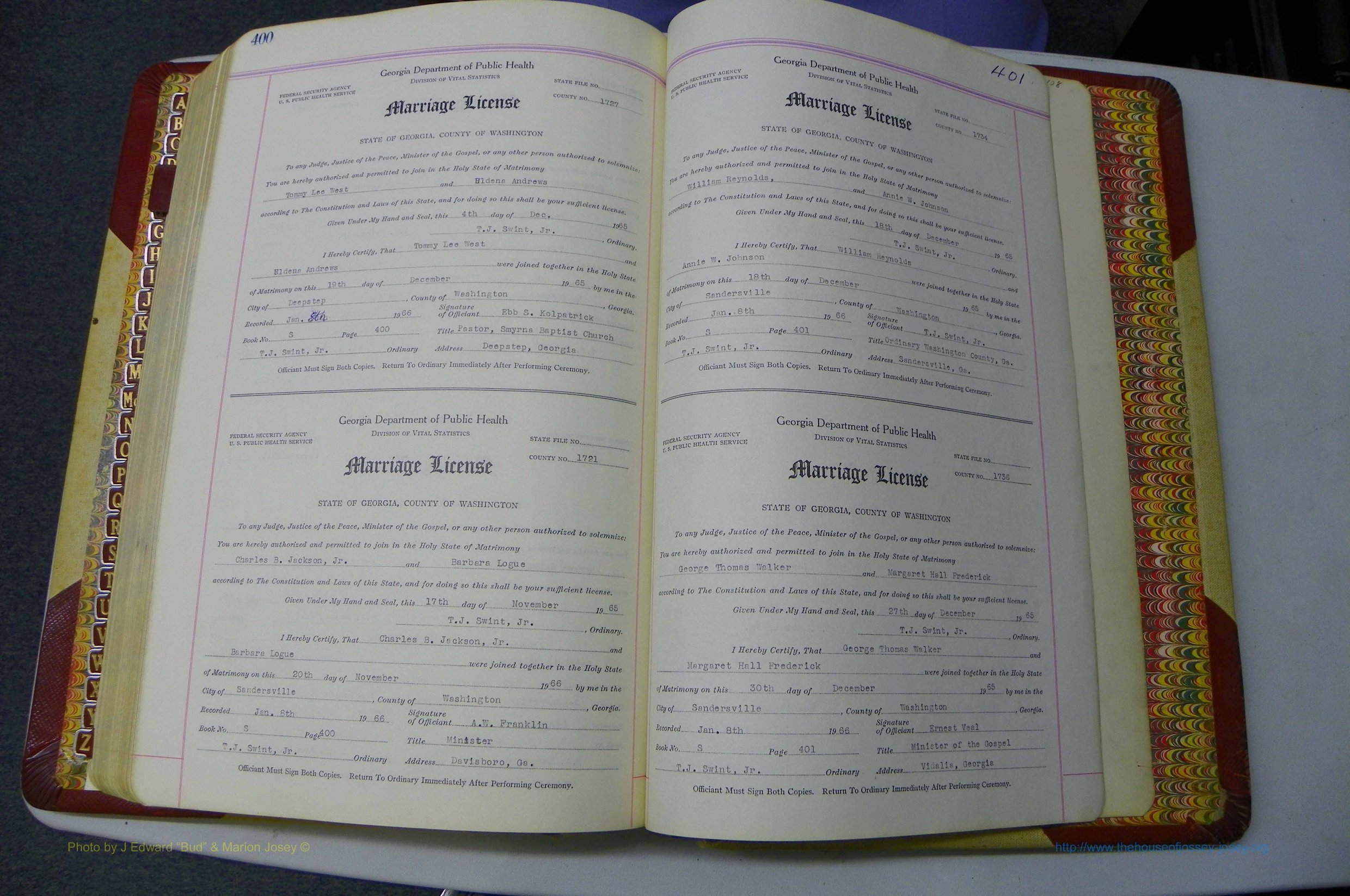 Was GA, Mar. Book S, 1952 - 1966, White, P 400-401.JPG