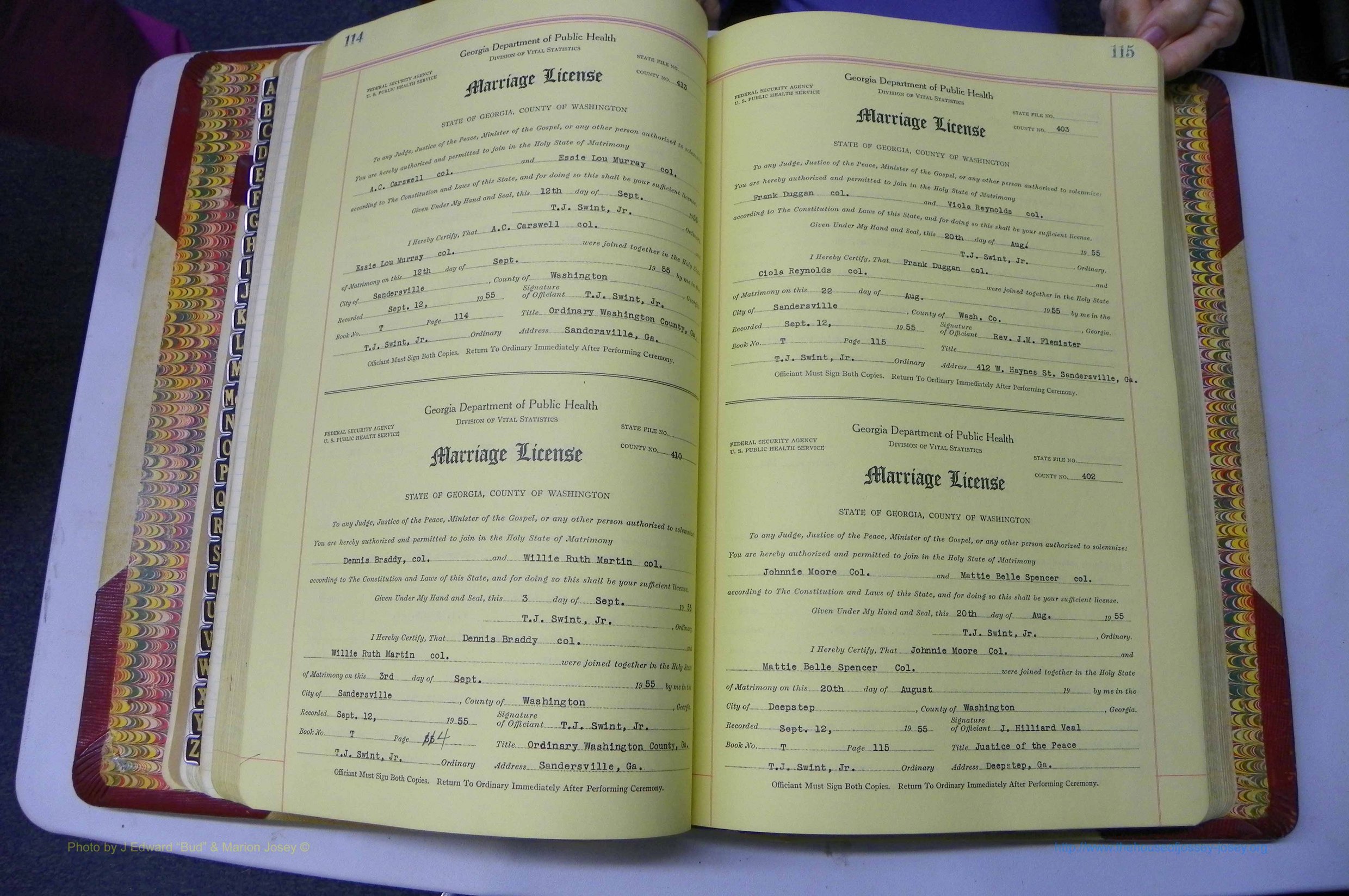 Was GA, Mar. Book T, 1952 - 1962, Col, P 114-115.JPG