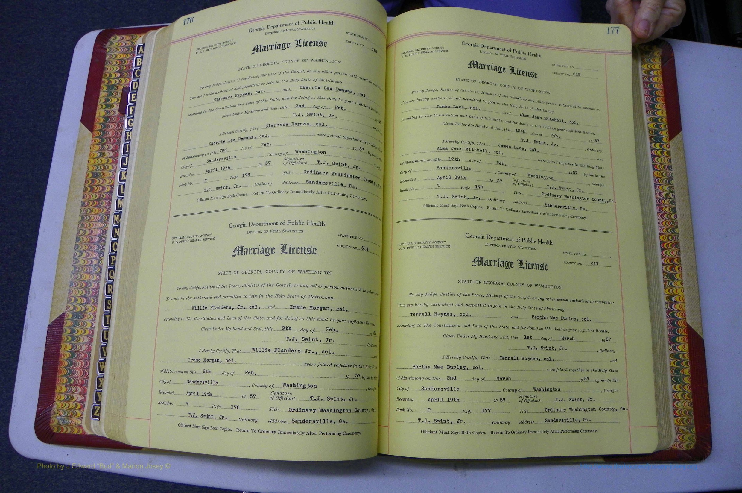 Was GA, Mar. Book T, 1952 - 1962, Col, P 176-177.JPG
