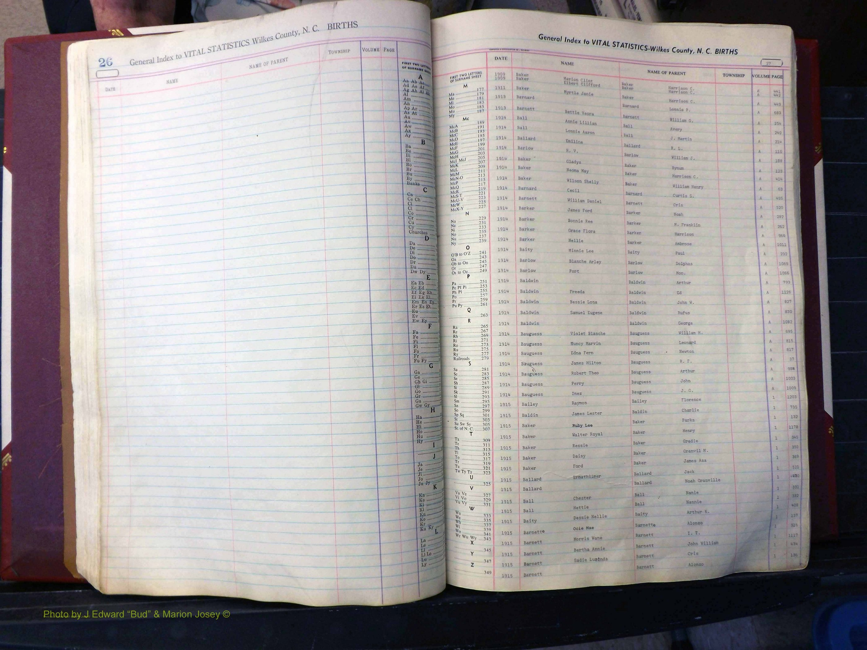 Wilkes Co, NC, Births, A-K, 1913-1962 (129).JPG