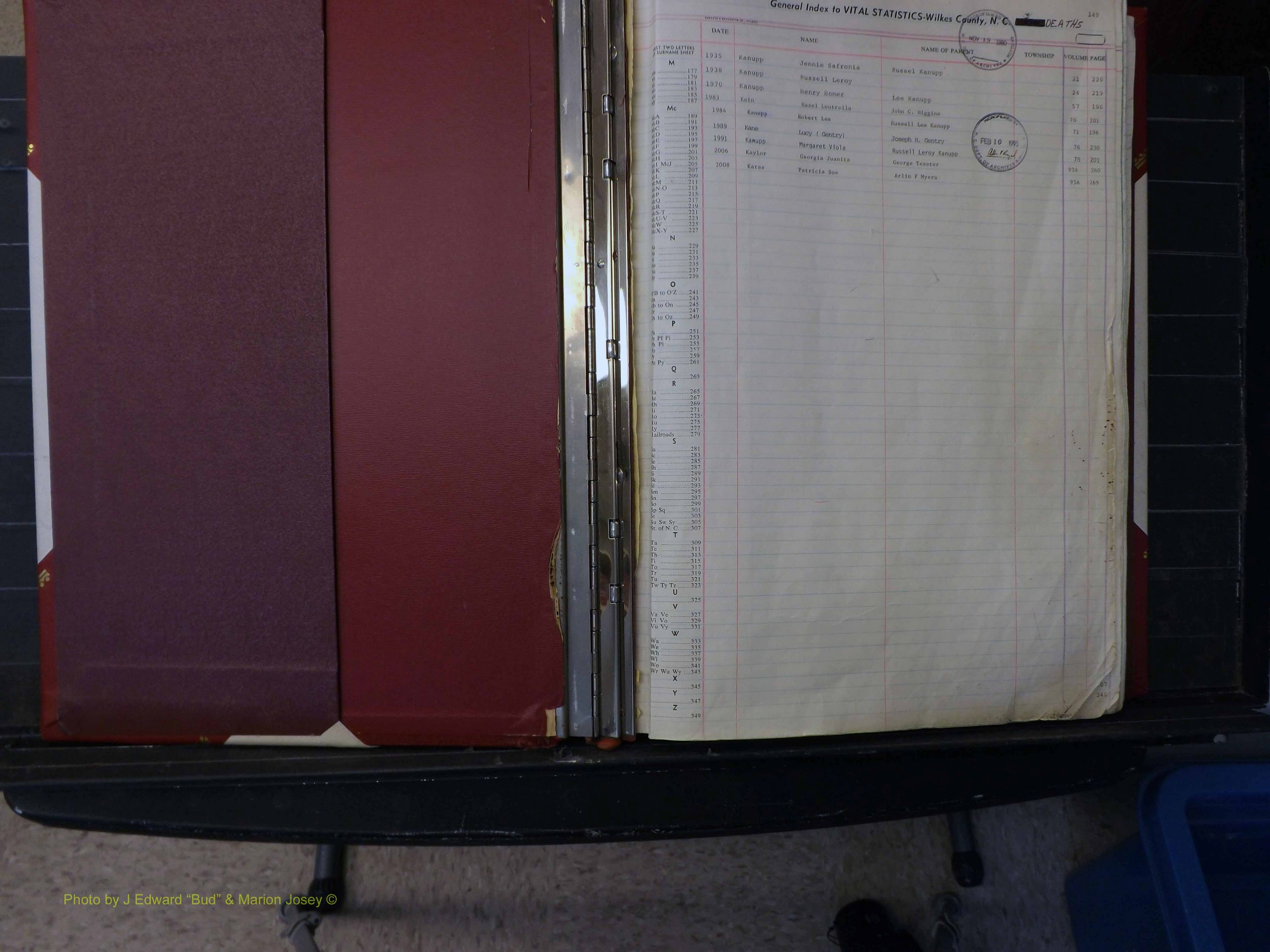 Wilkes Co, NC, Deaths, K-Z, 1913-2010 (101).JPG