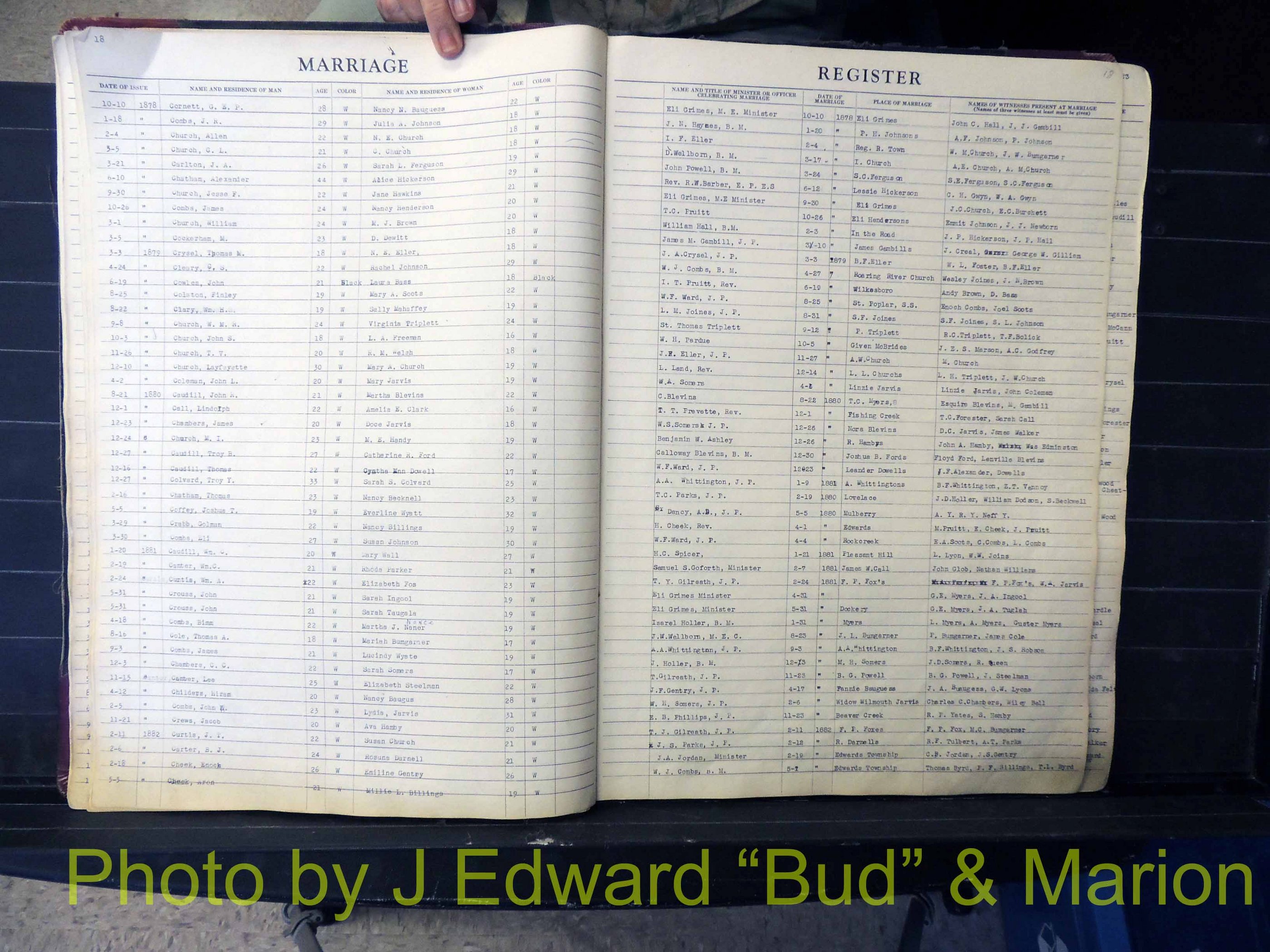 Wilkes Co, NC, Marriage Book 1, 1870-1940 (119).JPG