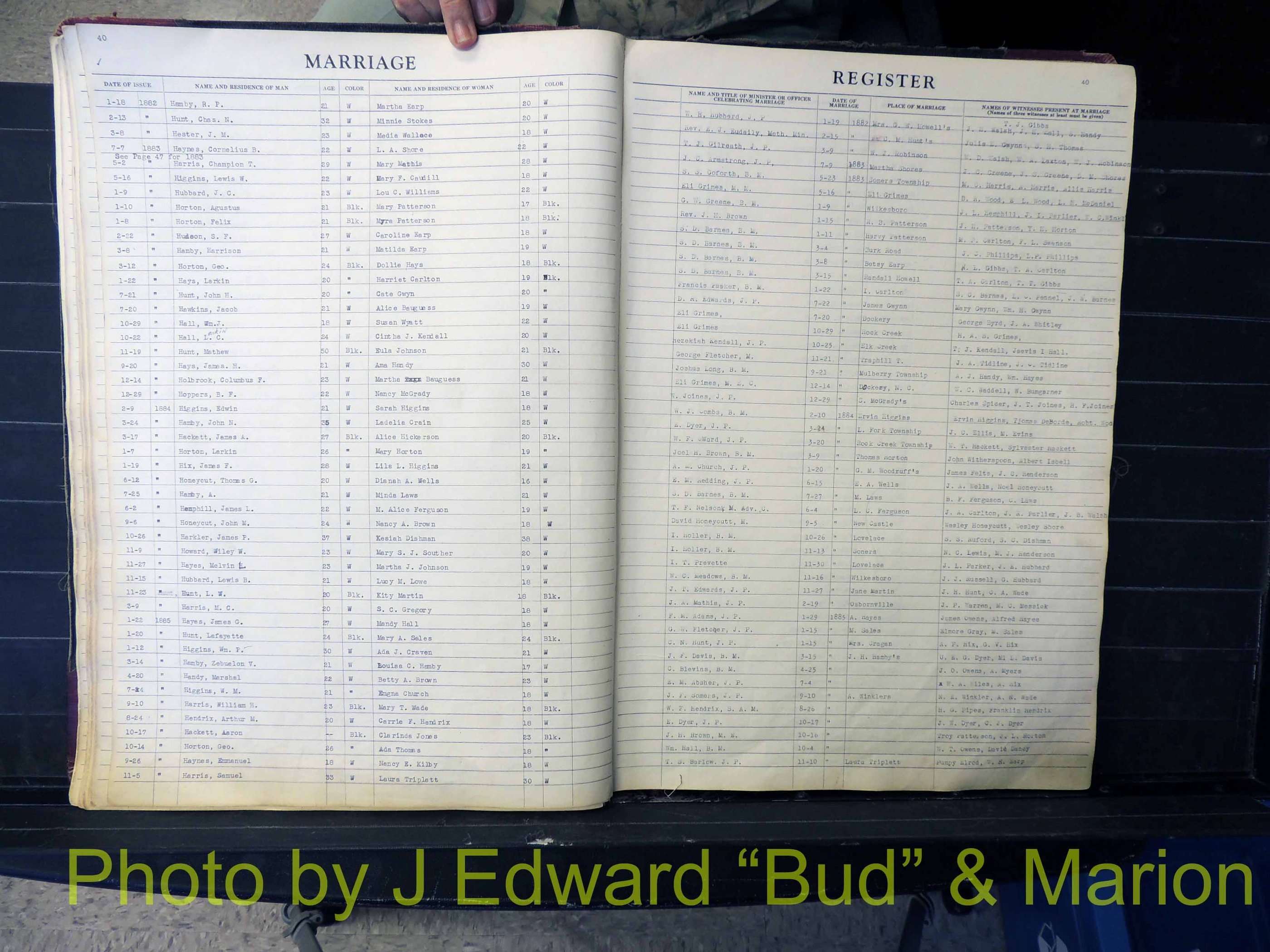 Wilkes Co, NC, Marriage Book 1, 1870-1940 (141).JPG