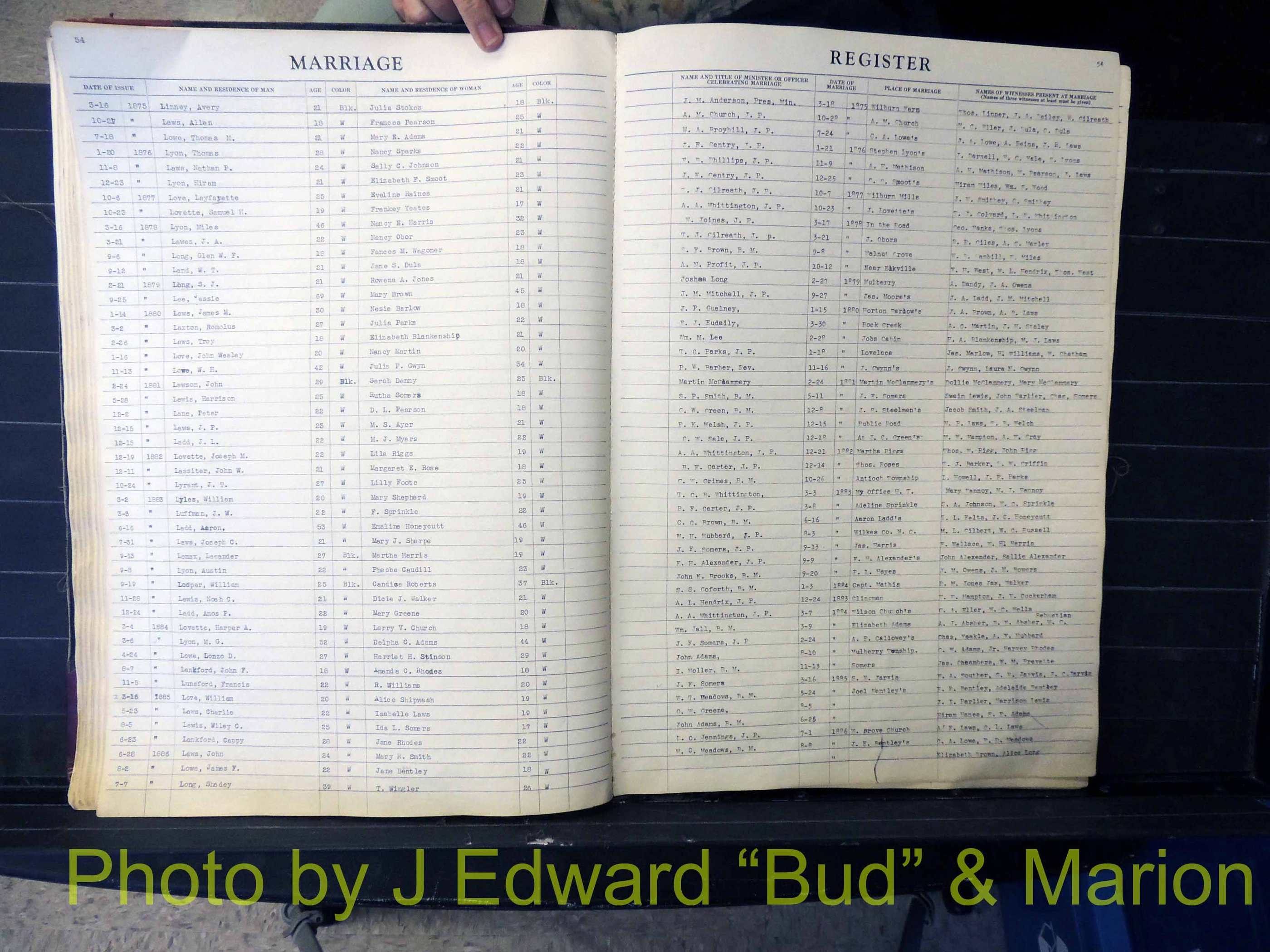 Wilkes Co, NC, Marriage Book 1, 1870-1940 (155).JPG