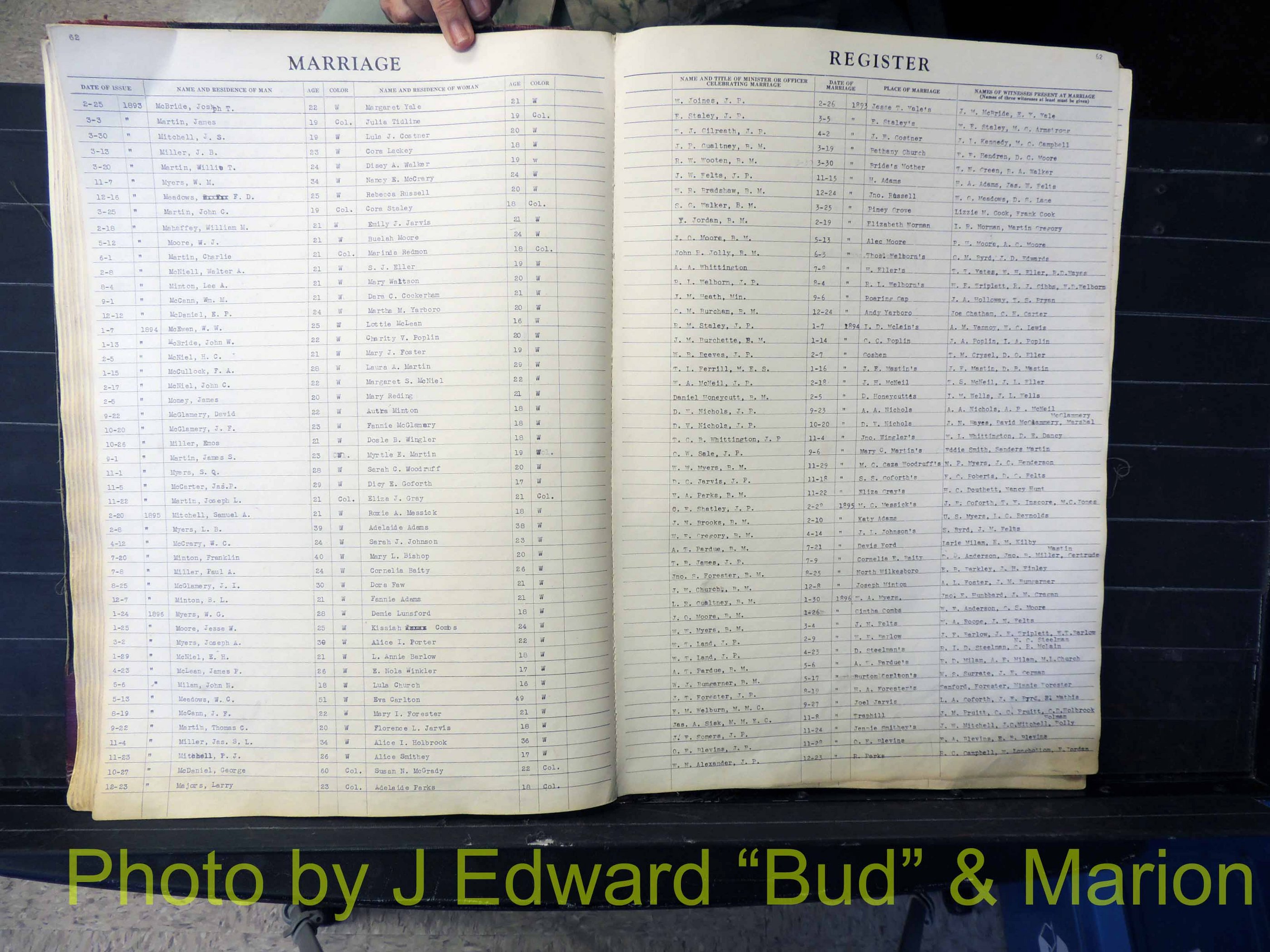 Wilkes Co, NC, Marriage Book 1, 1870-1940 (163).JPG