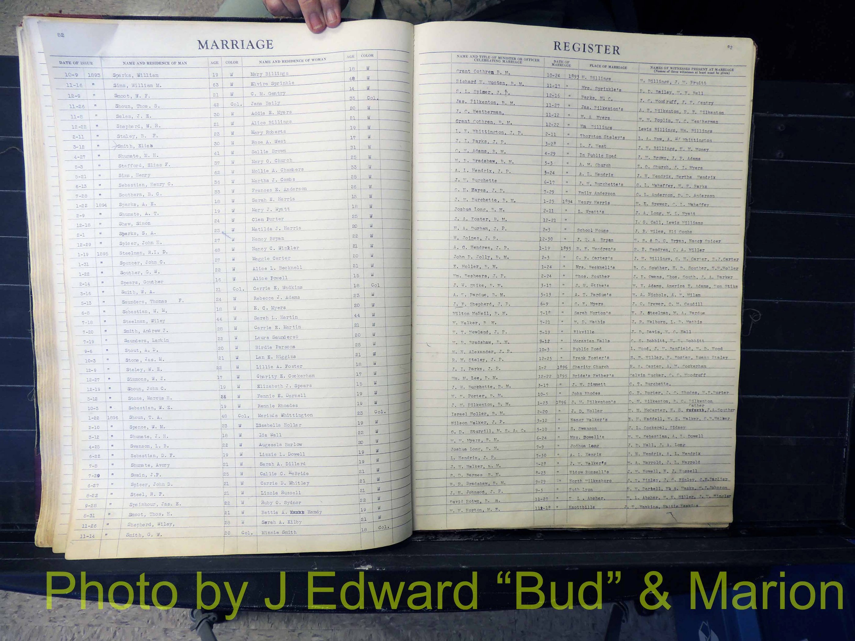 Wilkes Co, NC, Marriage Book 1, 1870-1940 (183).JPG