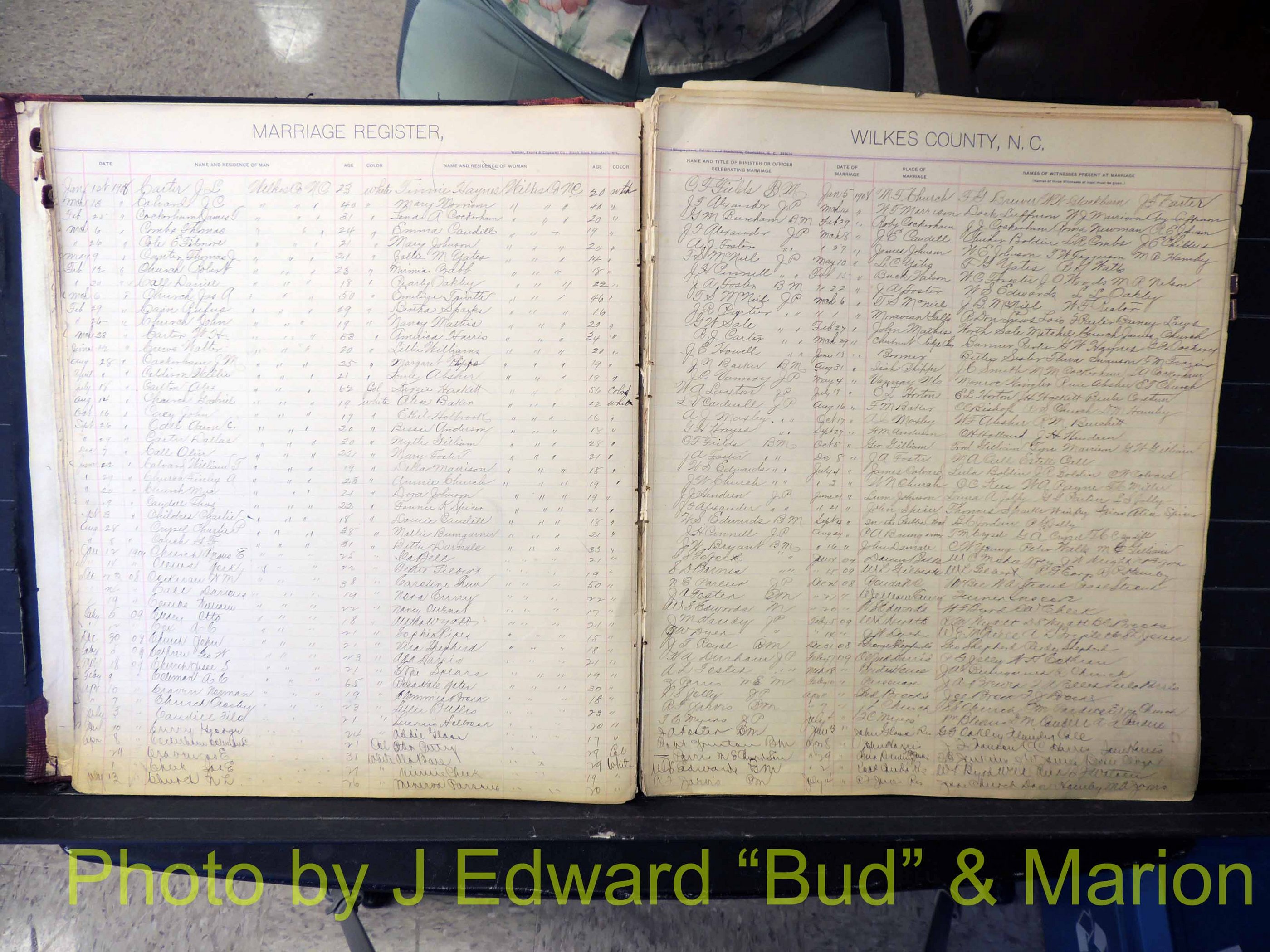 Wilkes Co, NC, Marriage Book 2, 1902-1911 (112).JPG