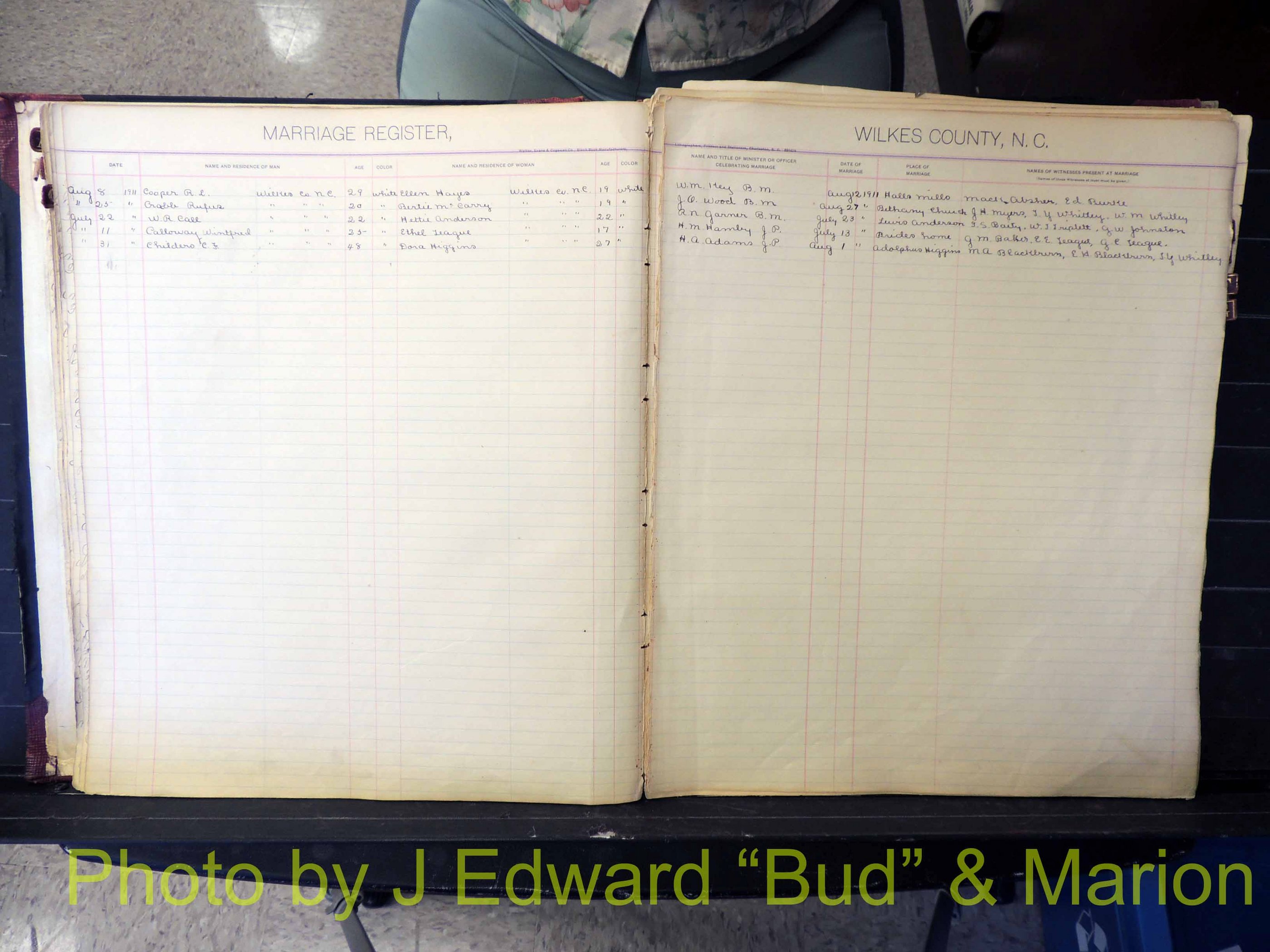 Wilkes Co, NC, Marriage Book 2, 1902-1911 (114).JPG