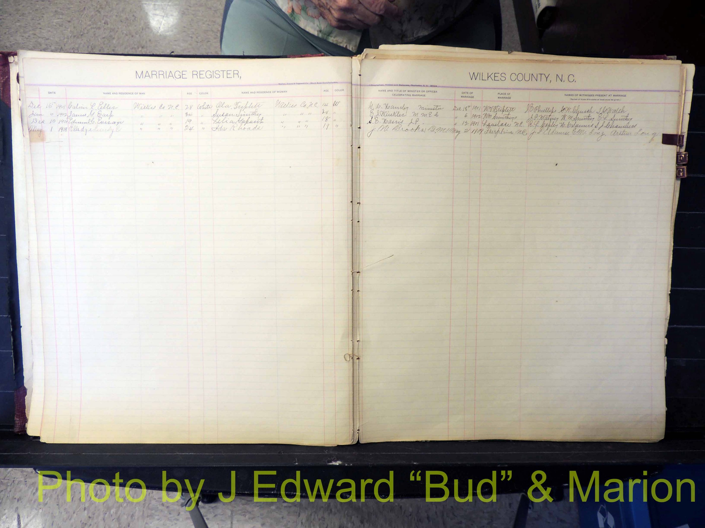 Wilkes Co, NC, Marriage Book 2, 1902-1911 (117).JPG