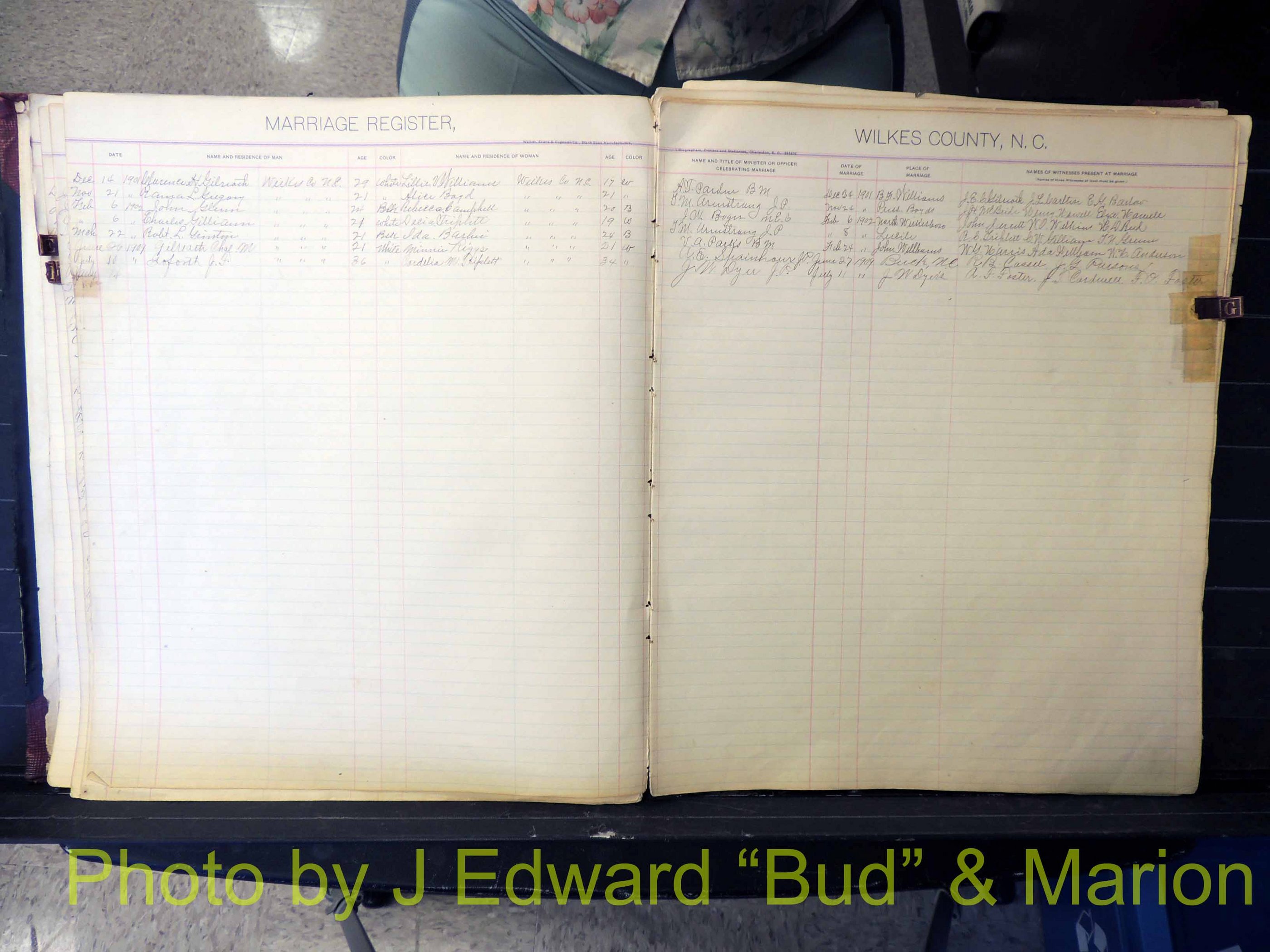 Wilkes Co, NC, Marriage Book 2, 1902-1911 (122).JPG