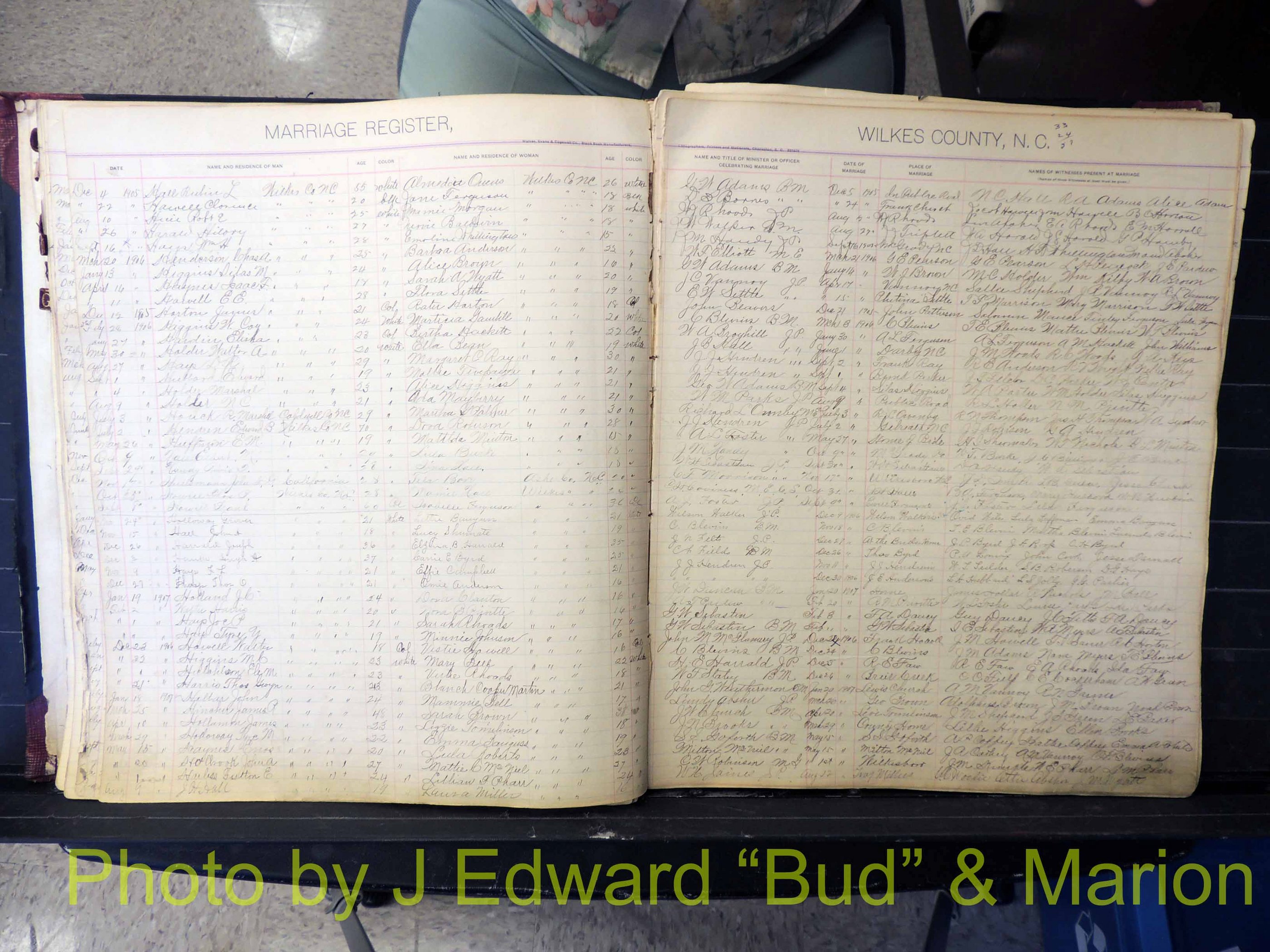Wilkes Co, NC, Marriage Book 2, 1902-1911 (128).JPG