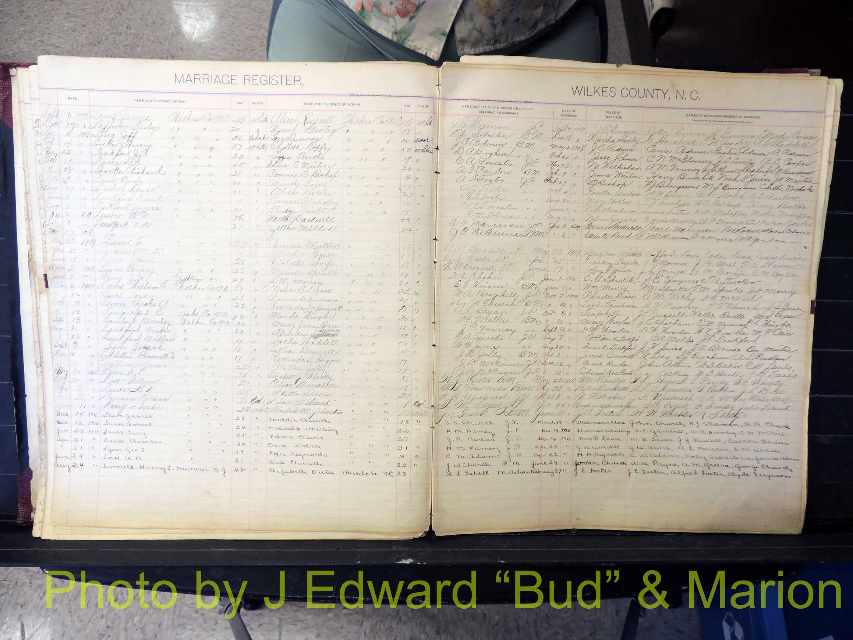 Wilkes Co, NC, Marriage Book 2, 1902-1911 (138).JPG