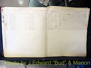 Wilkes Co, NC, Marriage Book 2, 1902-1911 (131).JPG