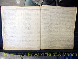 Wilkes Co, NC, Marriage Book 2, 1902-1911 (147).JPG