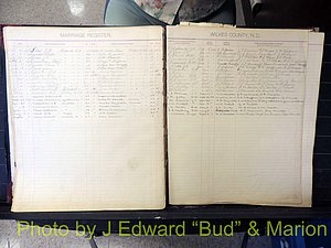 Wilkes Co, NC, Marriage Book 2, 1902-1911 (157).JPG