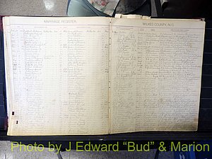 Wilkes Co, NC, Marriage Book 2, 1902-1911 (162).JPG
