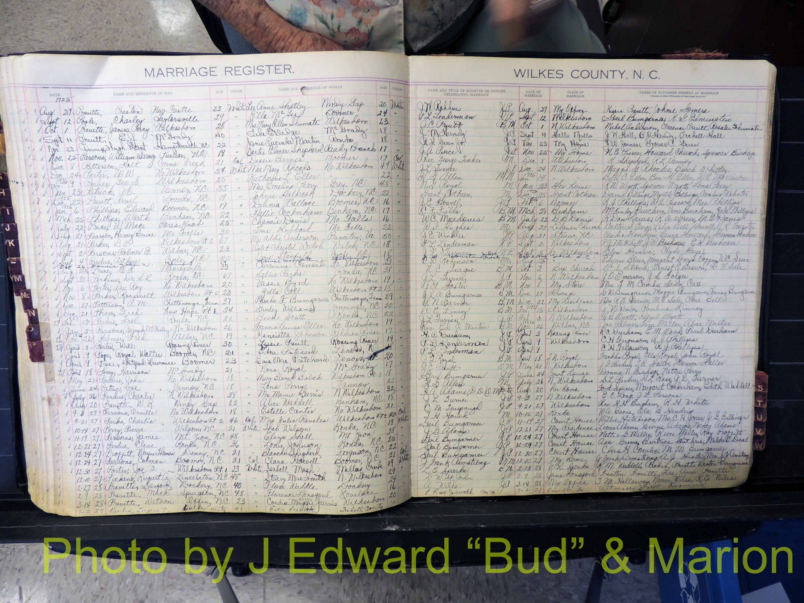 Wilkes Co, NC, Marriage Book 4, 1920-1937 (178).JPG