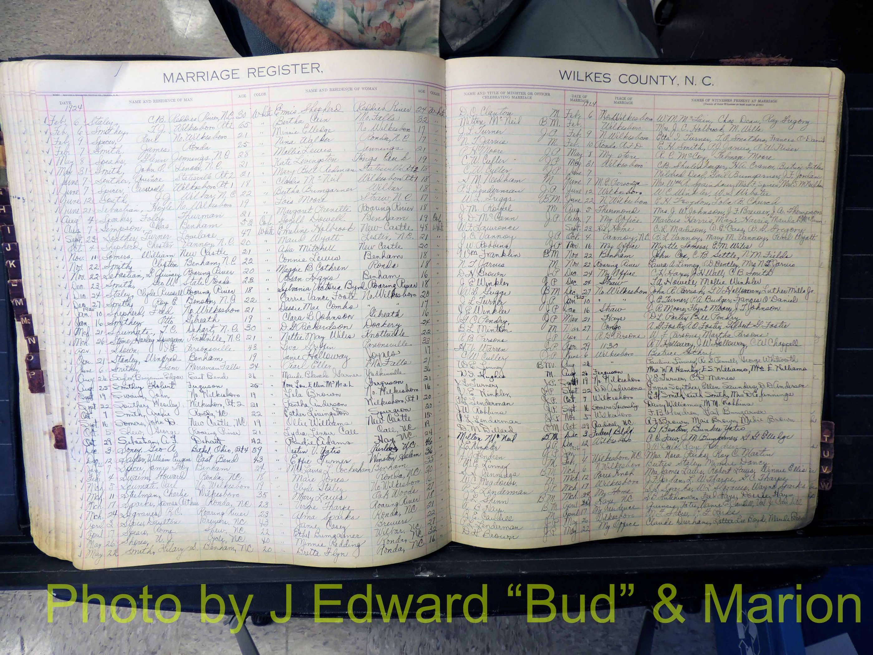 Wilkes Co, NC, Marriage Book 4, 1920-1937 (189).JPG
