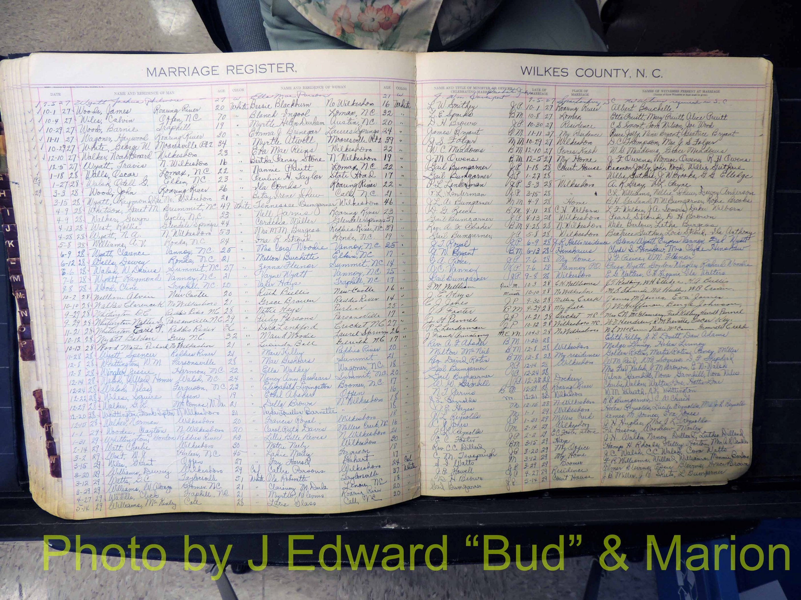 Wilkes Co, NC, Marriage Book 4, 1920-1937 (204).JPG