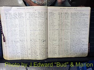Wilkes Co, NC, Marriage Book 4, 1920-1937 (178).JPG