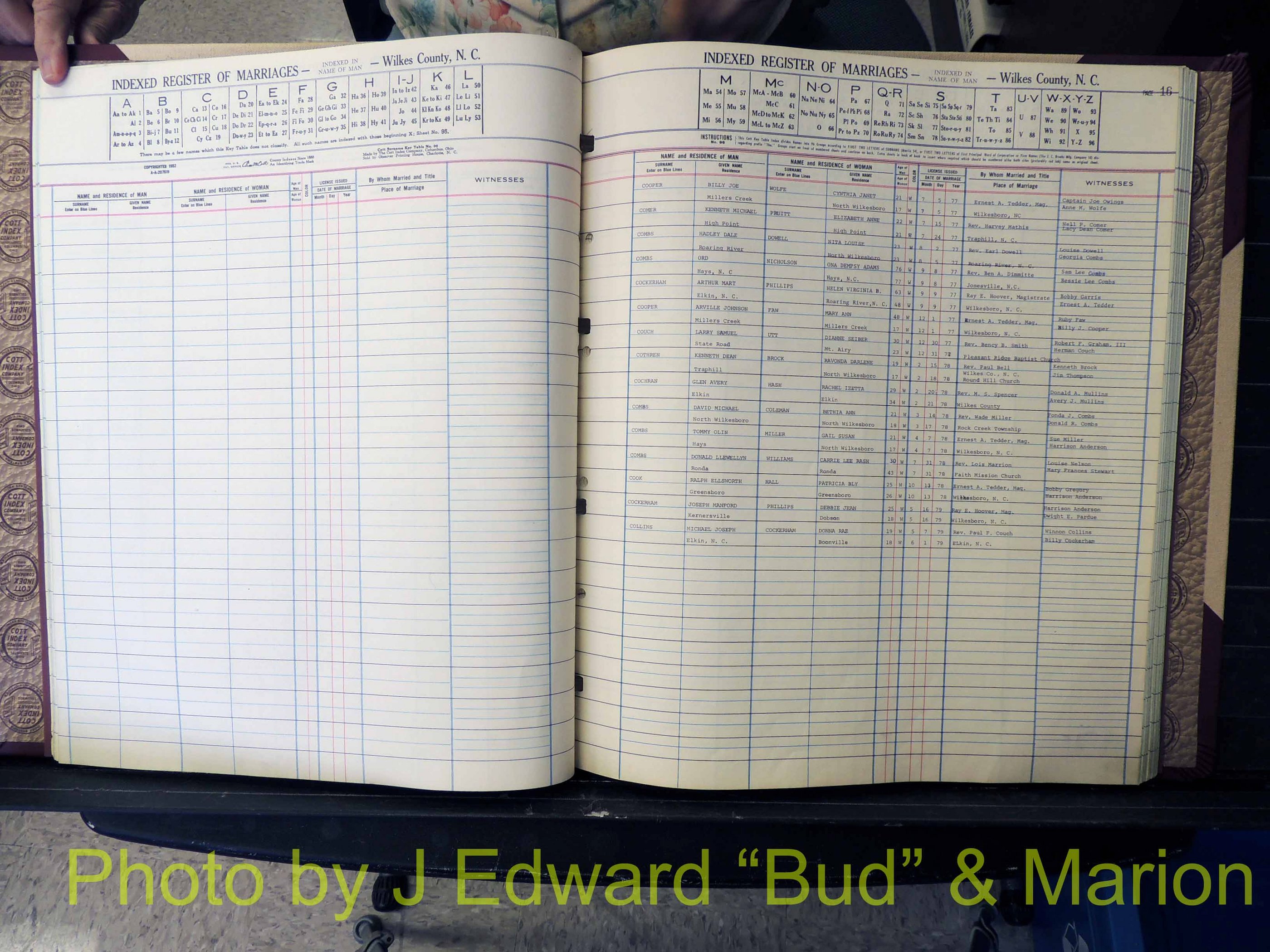 Wilkes Co, NC, Marriage Book 8, 1977-1978 (117).JPG