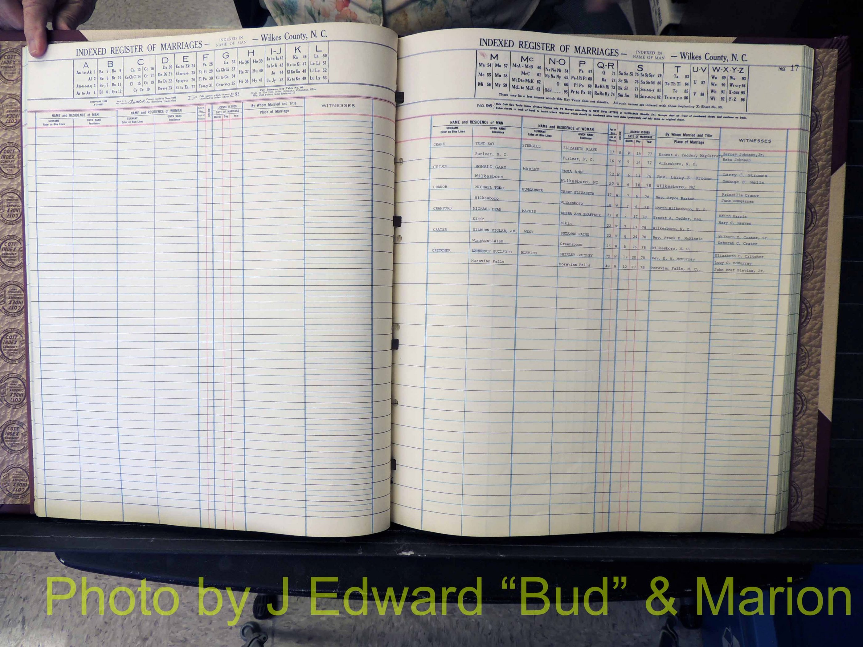 Wilkes Co, NC, Marriage Book 8, 1977-1978 (118).JPG