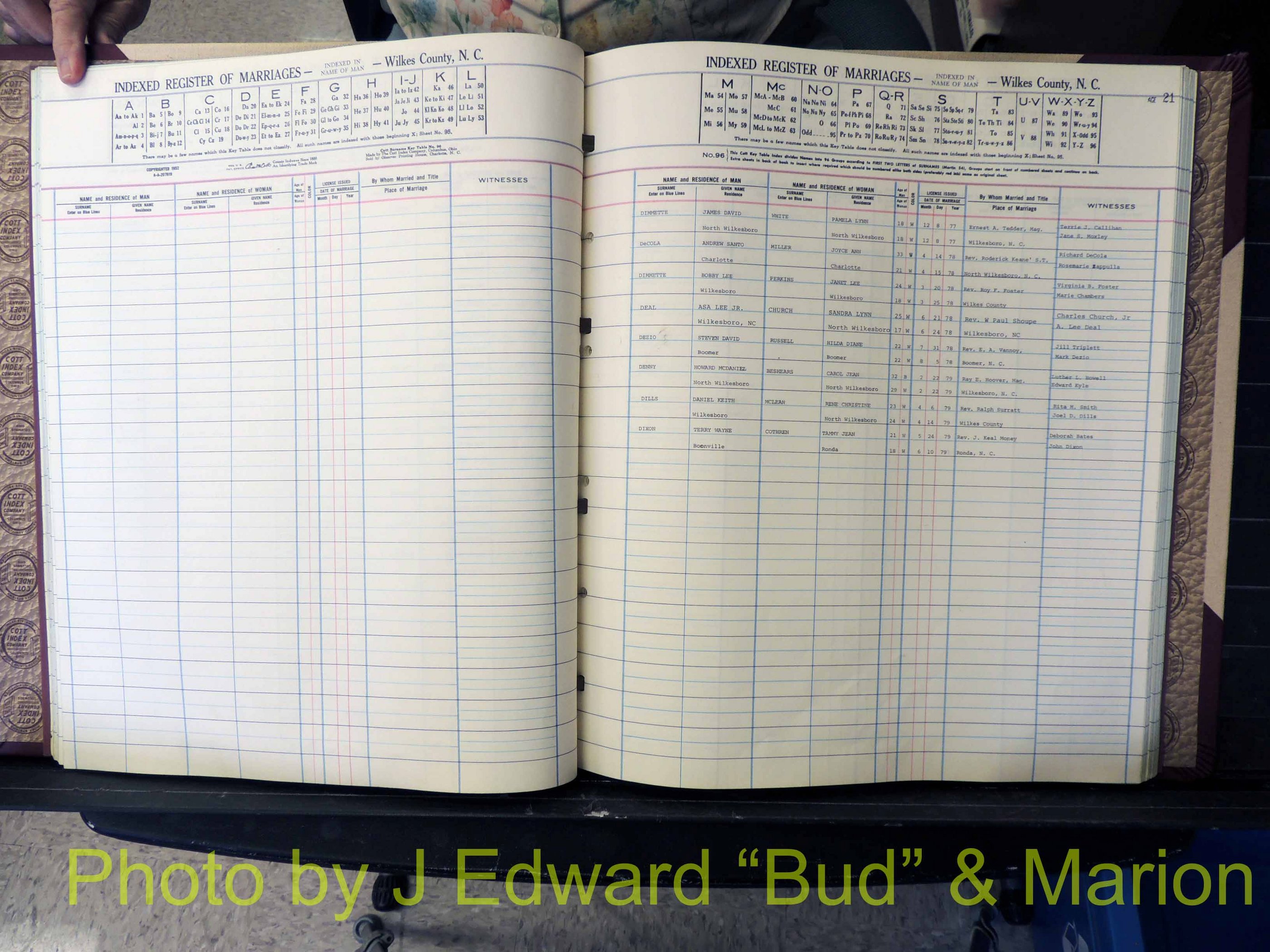 Wilkes Co, NC, Marriage Book 8, 1977-1978 (121).JPG