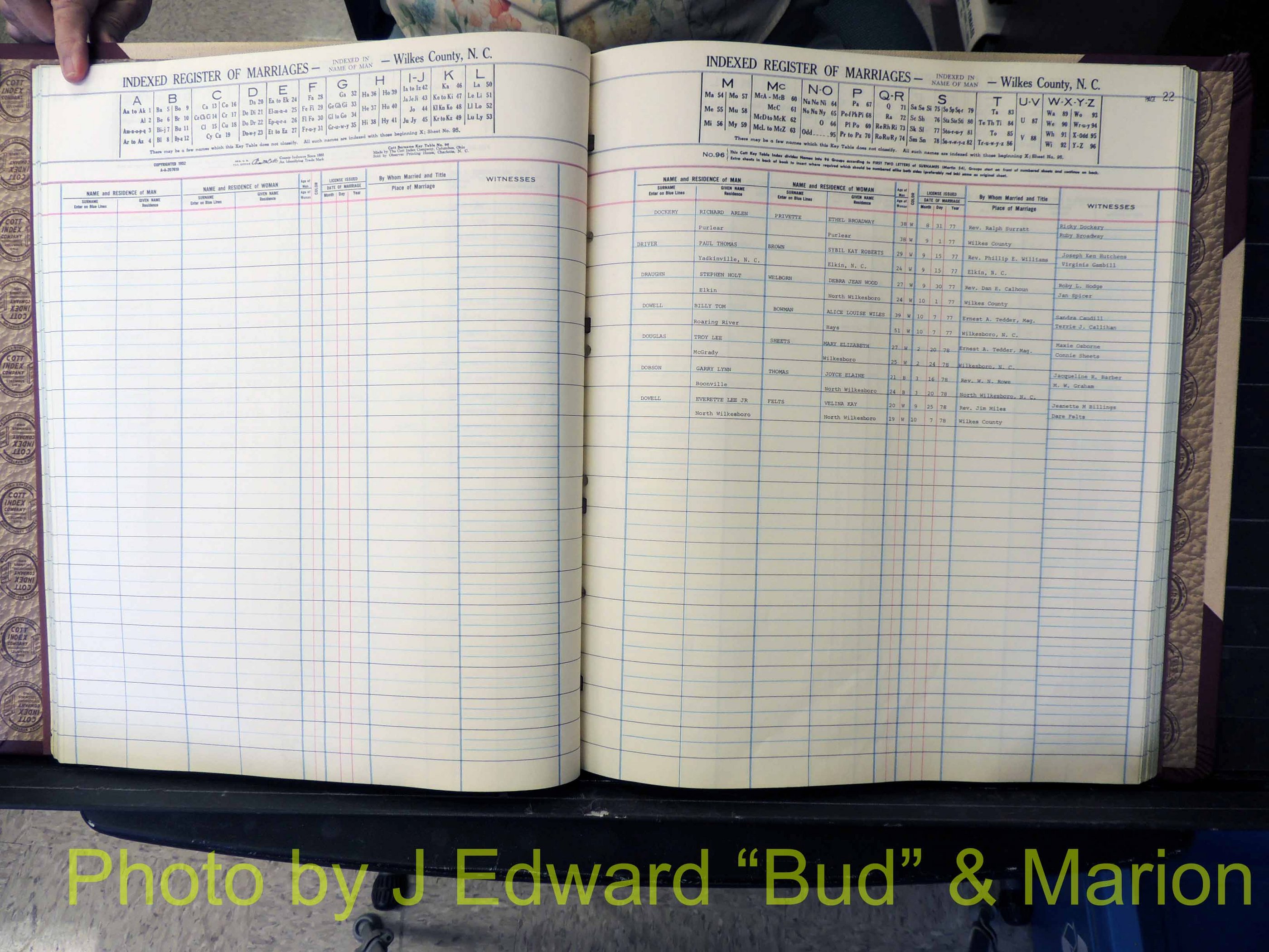 Wilkes Co, NC, Marriage Book 8, 1977-1978 (122).JPG