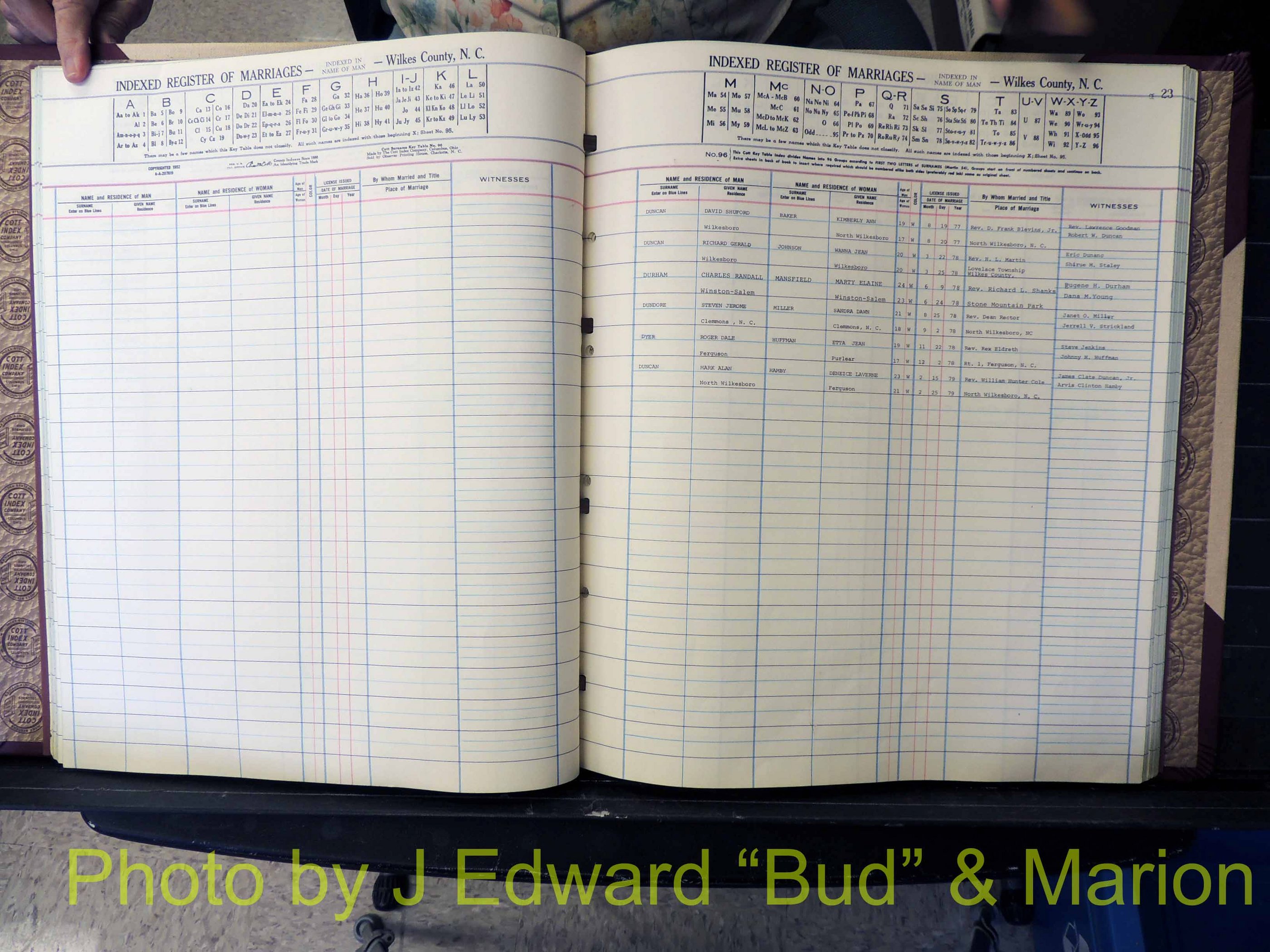 Wilkes Co, NC, Marriage Book 8, 1977-1978 (123).JPG