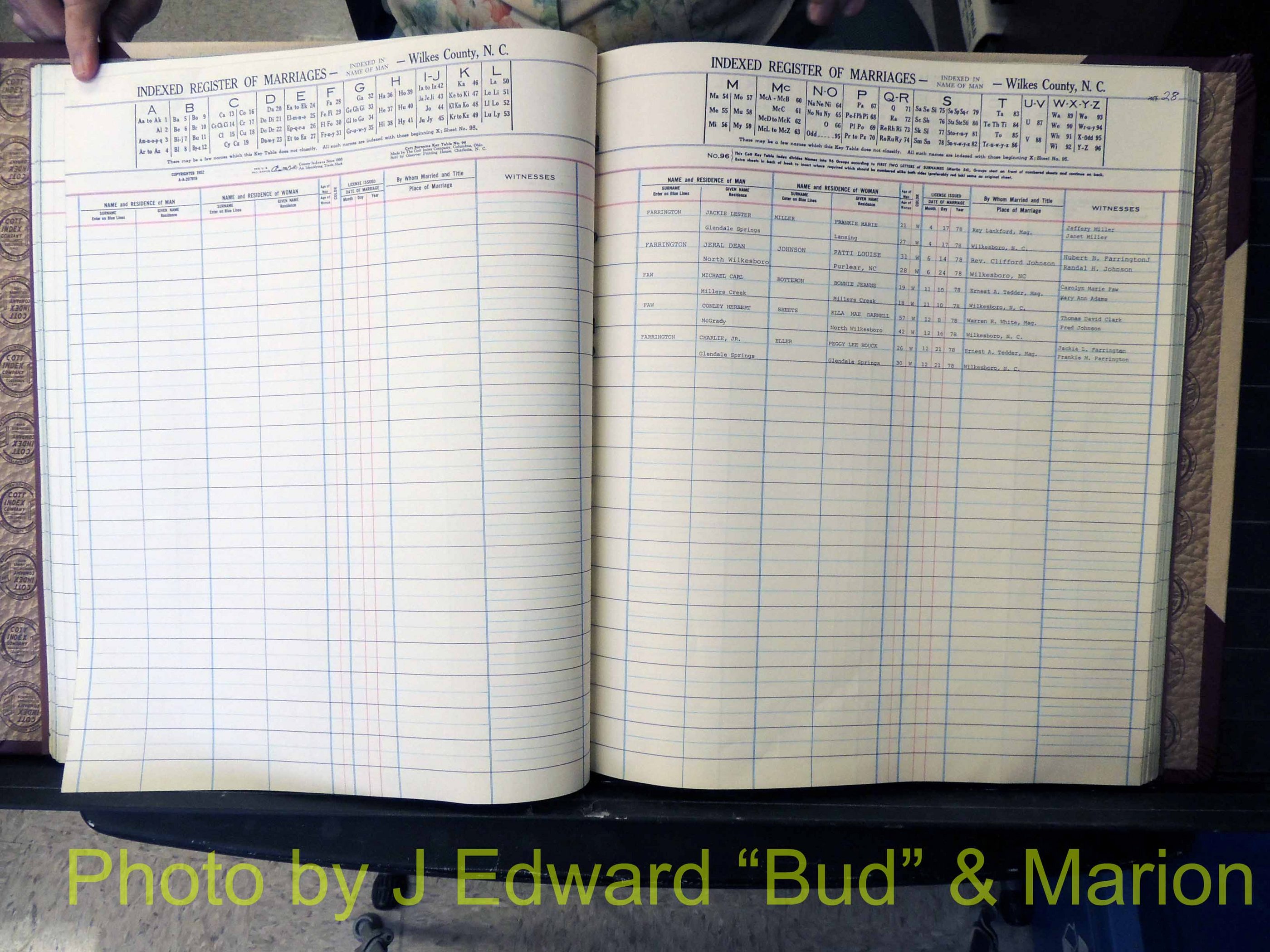 Wilkes Co, NC, Marriage Book 8, 1977-1978 (127).JPG