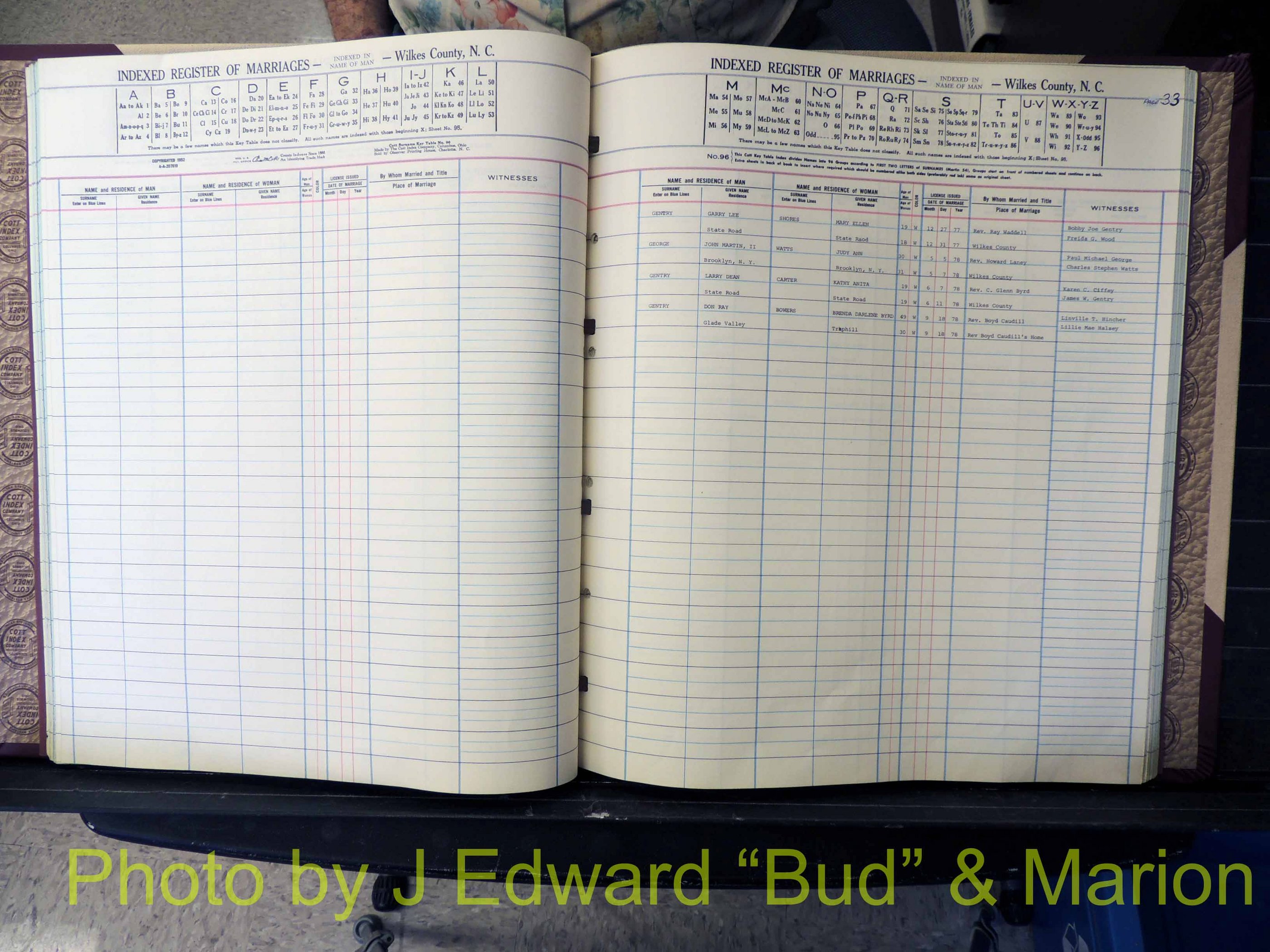 Wilkes Co, NC, Marriage Book 8, 1977-1978 (132).JPG