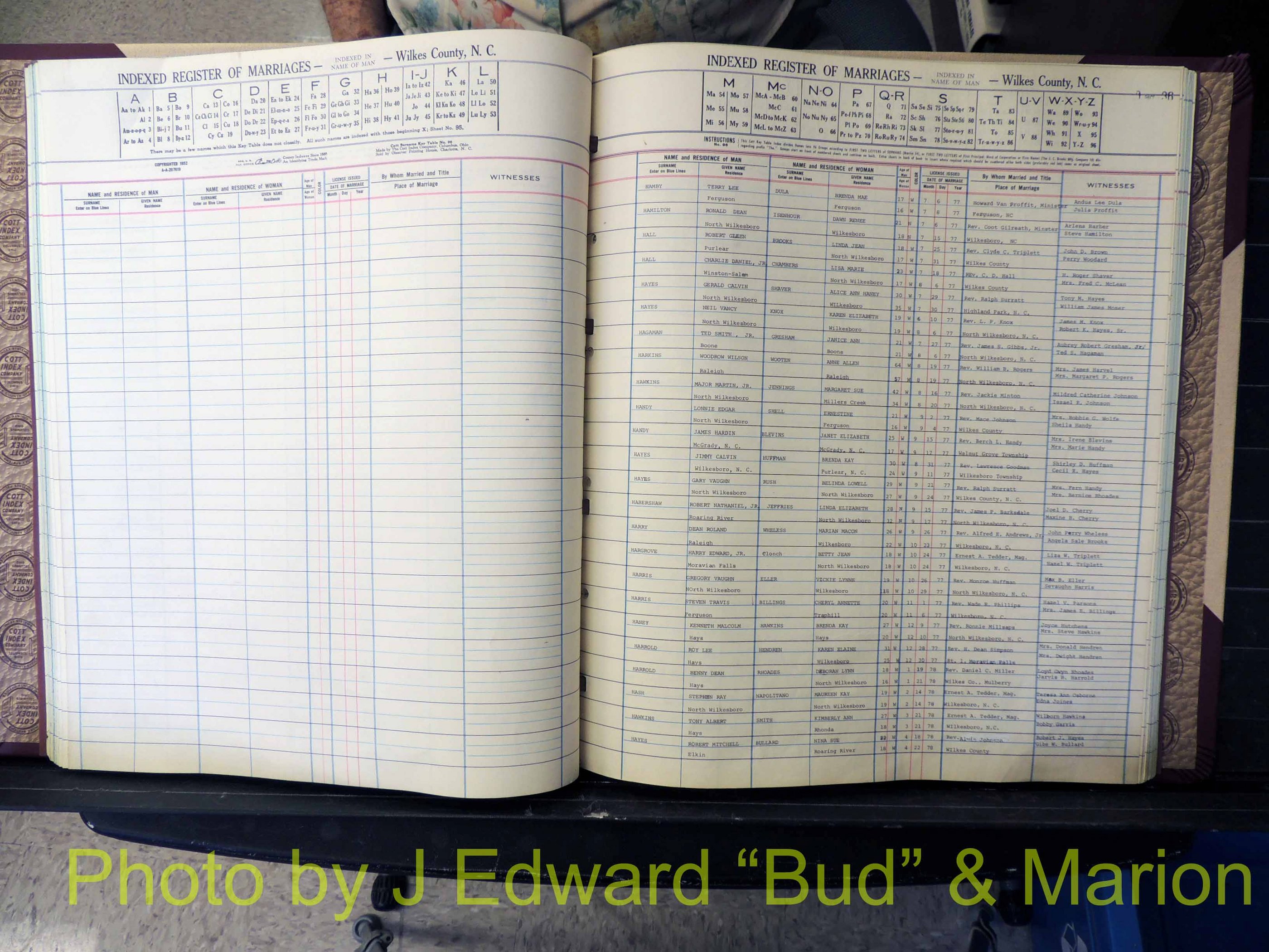 Wilkes Co, NC, Marriage Book 8, 1977-1978 (135).JPG